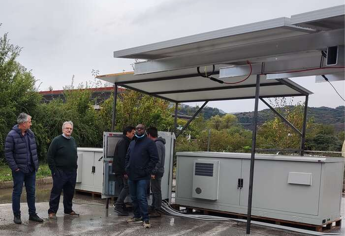 Hybrid PV–Battery–Diesel Systems for Central African Fiber Backbone